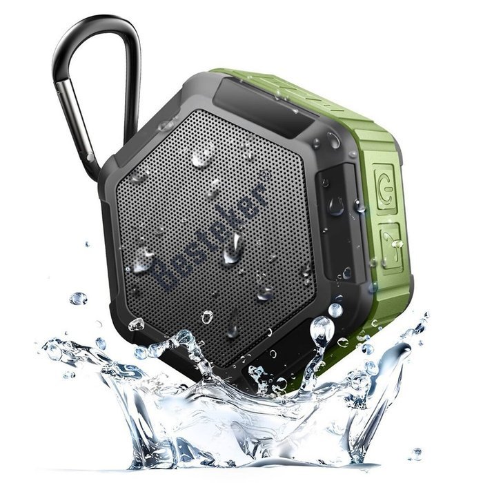 Bluetooth Speakers, Besteker Portable Wireless Speakers IP67 Waterproof NFC Pairing Function 2-in-1 USB Cable...