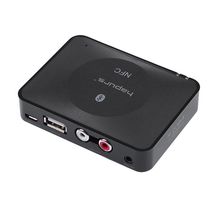 Hapurs Bluetooth Music Receiver, NFC-enabled Bluetooth Audio Receiver Adapter for Home Stereo Sound System, Wireless... N3