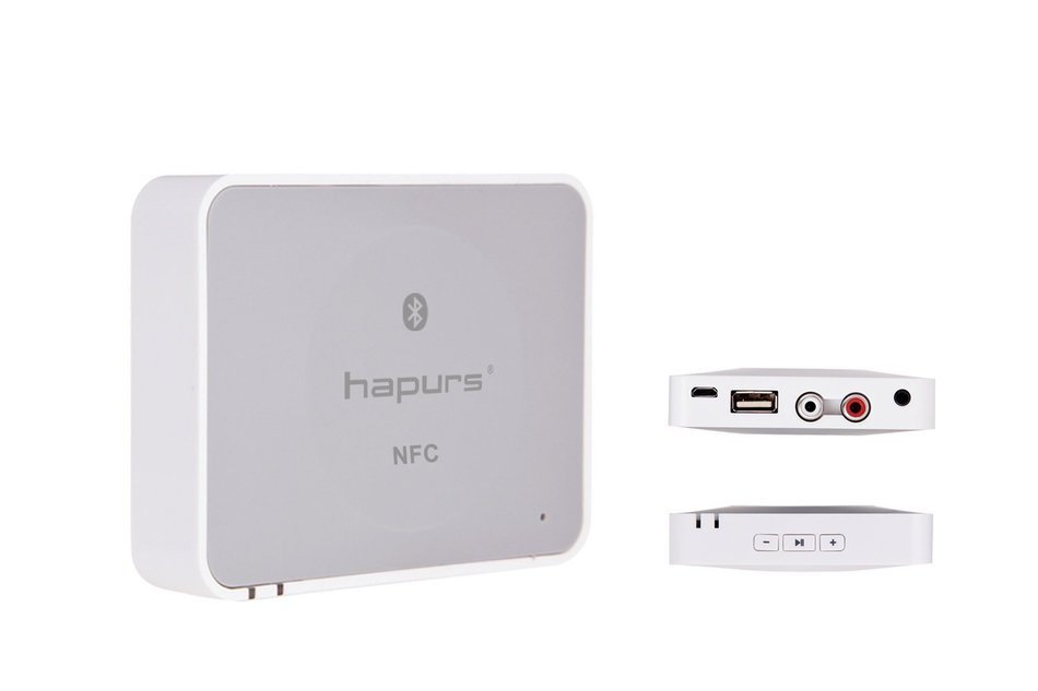 Hapurs Bluetooth Music Receiver, NFC-enabled Bluetooth Audio Receiver Adapter for Home Stereo Sound System, Wireless... N9