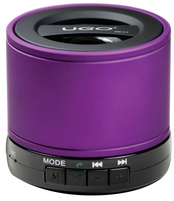 UGO Portable Bluetooth Speaker for Smartphones - Retail Packaging - Black N4