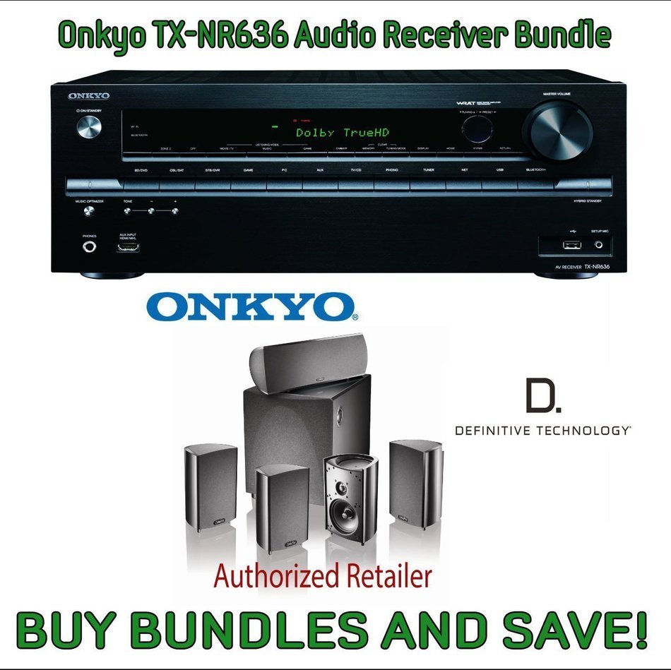 Onkyo TX-NR636 7.2-Channel Network A/V Receiver & Definitive Technology ProCinema 600 5.1 Speaker System (Set...