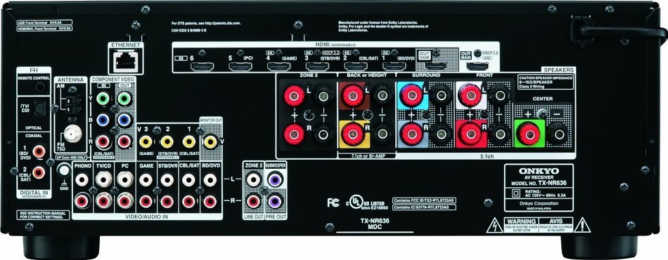 Onkyo TX-NR636 7.2-Channel Network A/V Receiver & Definitive Technology ProCinema 600 5.1 Speaker System (Set... N3