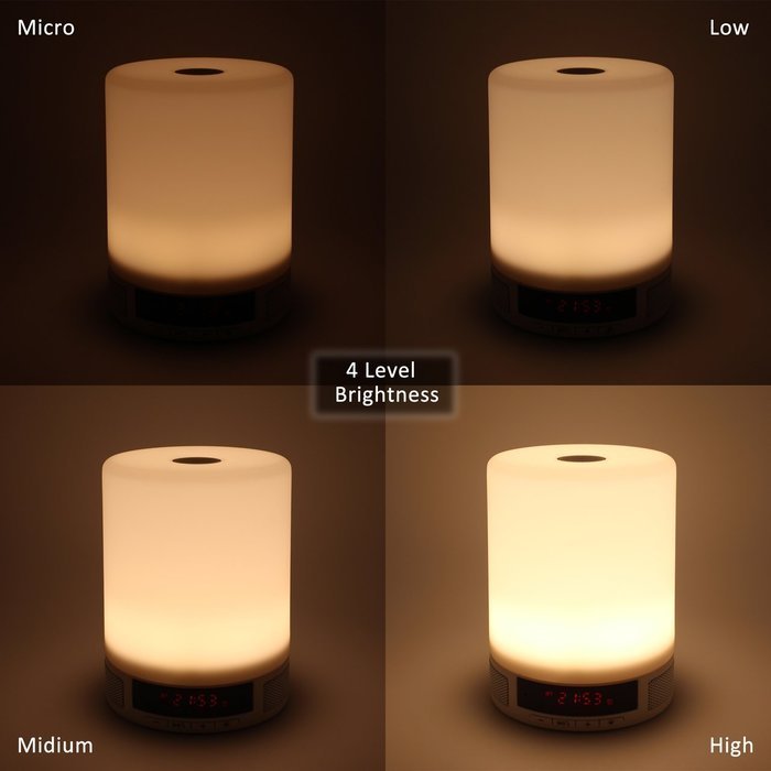 Volare-HK Dimmable Touch Control LED Night Lights with Bluetooth 4.0 Speaker N4