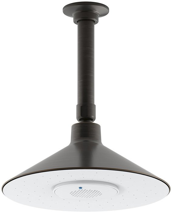 KOHLER K-99105-E-BN MOXIE 2.0 GPM Rainhead with Wireless Speaker, Vibrant Brushed Nickel N13