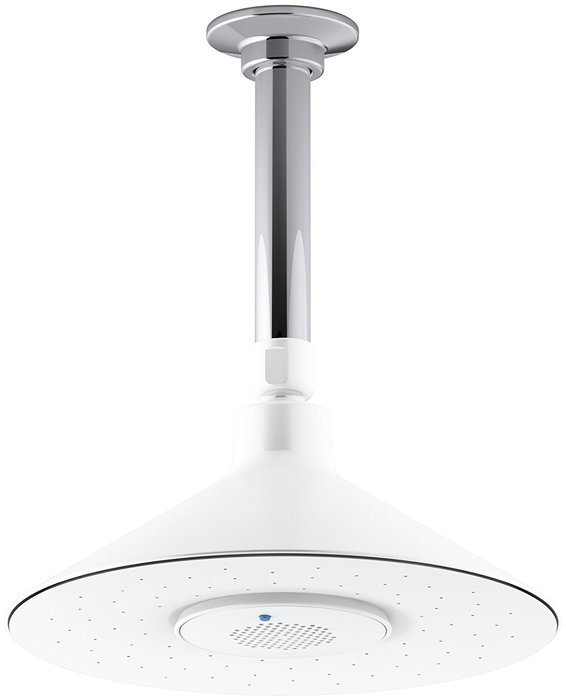 KOHLER K-99105-E-BN MOXIE 2.0 GPM Rainhead with Wireless Speaker, Vibrant Brushed Nickel N14