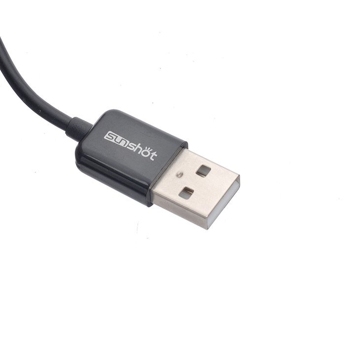 Sunshot 4.9 Feet (1.5M) 3.5MM Universal Male to Male Stereo Audio Cable - Step Down Design Black N6