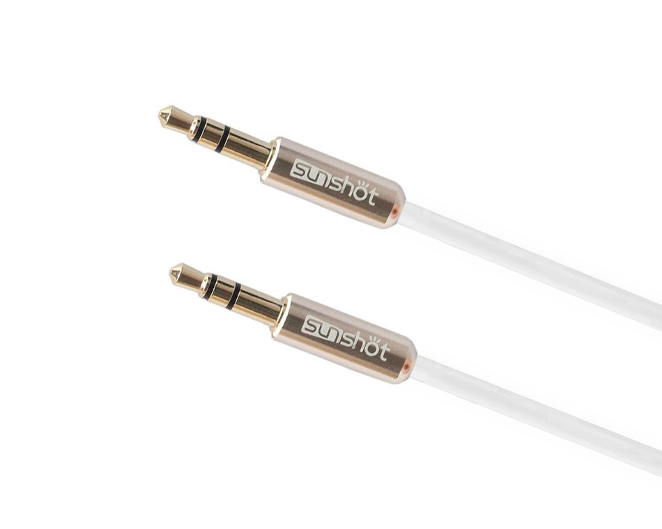Sunshot 4.9 Feet (1.5M) 3.5MM Universal Male to Male Stereo Audio Cable - Step Down Design Black N17