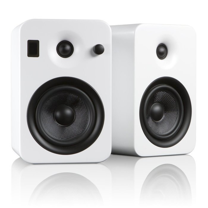 Kanto YUMI Premium Powered Bookshelf Speakers with Wireless Bluetooth 4.0 aptX Technology &ndash; Matte White