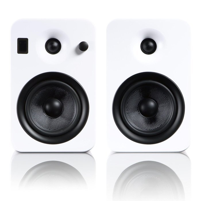 Kanto YUMI Premium Powered Bookshelf Speakers with Wireless Bluetooth 4.0 aptX Technology &ndash; Matte White N2
