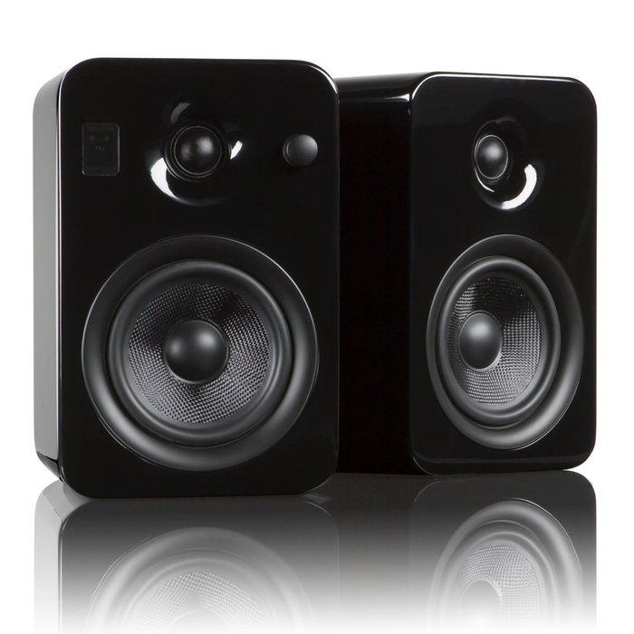 Kanto YUMI Premium Powered Bookshelf Speakers with Wireless Bluetooth 4.0 aptX Technology &ndash; Matte White N9