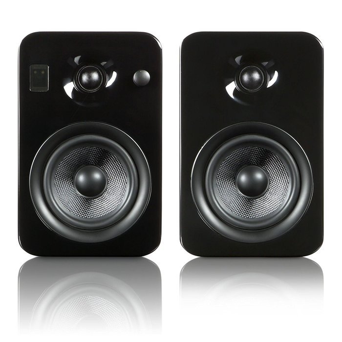 Kanto YUMI Premium Powered Bookshelf Speakers with Wireless Bluetooth 4.0 aptX Technology &ndash; Matte White N10