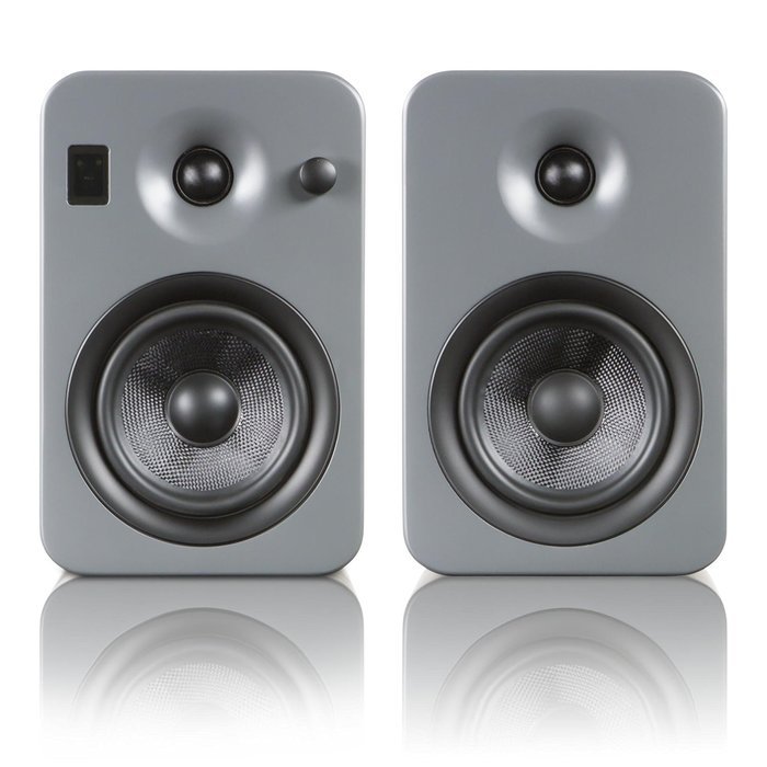 Kanto YUMI Premium Powered Bookshelf Speakers with Wireless Bluetooth 4.0 aptX Technology &ndash; Matte White N13