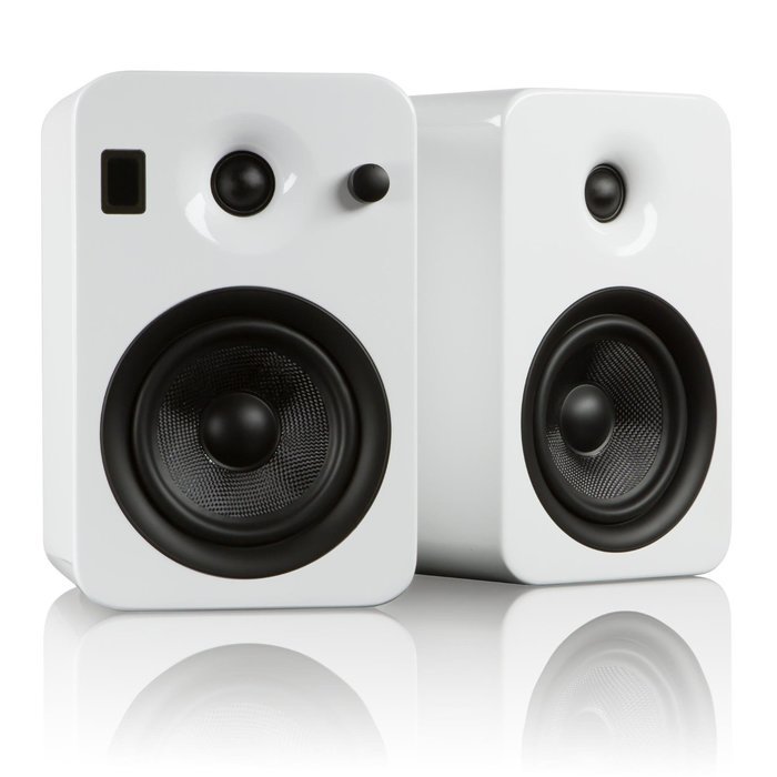 Kanto YUMI Premium Powered Bookshelf Speakers with Wireless Bluetooth 4.0 aptX Technology &ndash; Matte White N15
