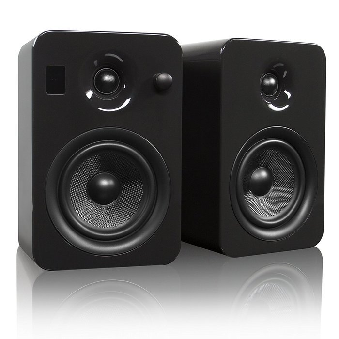 Kanto YUMI Premium Powered Bookshelf Speakers with Wireless Bluetooth 4.0 aptX Technology &ndash; Matte White N18