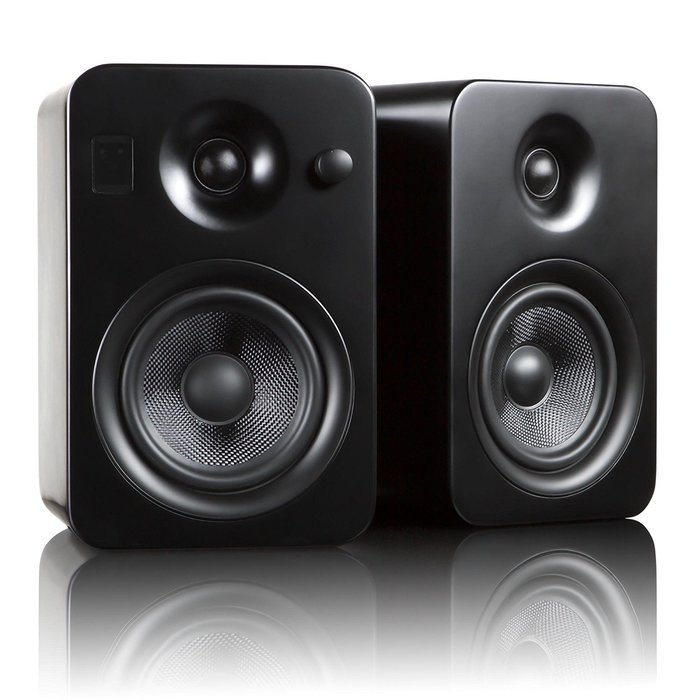 Kanto YUMI Premium Powered Bookshelf Speakers with Wireless Bluetooth 4.0 aptX Technology &ndash; Matte White N21