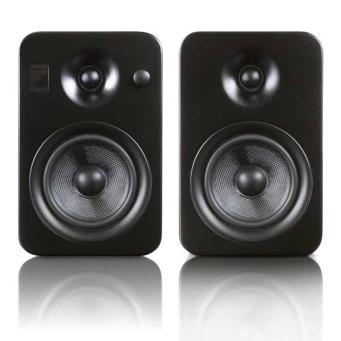 Kanto YUMI Premium Powered Bookshelf Speakers with Wireless Bluetooth 4.0 aptX Technology &ndash; Matte White N22