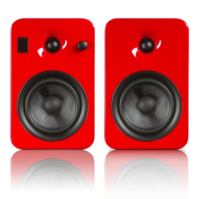 Kanto YUMI Premium Powered Bookshelf Speakers with Wireless Bluetooth 4.0 aptX Technology &ndash; Matte White N29