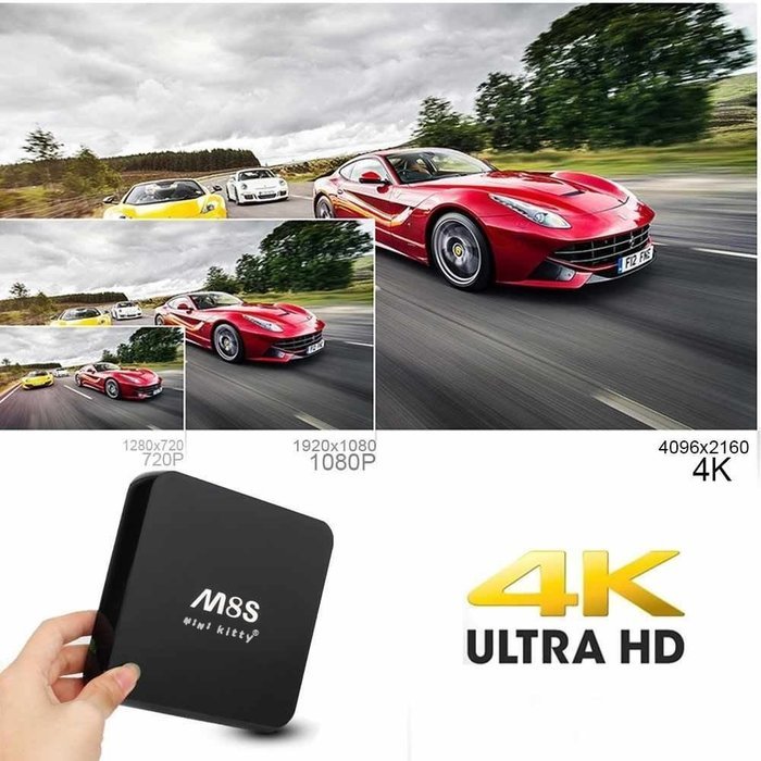 (With Wireless Keyboard!) Mini Kitty-M8S TV box kodi 2GB Ram 8GB Rom 4K 3D--Fully Loaded Unclocked Android 4.4... N4