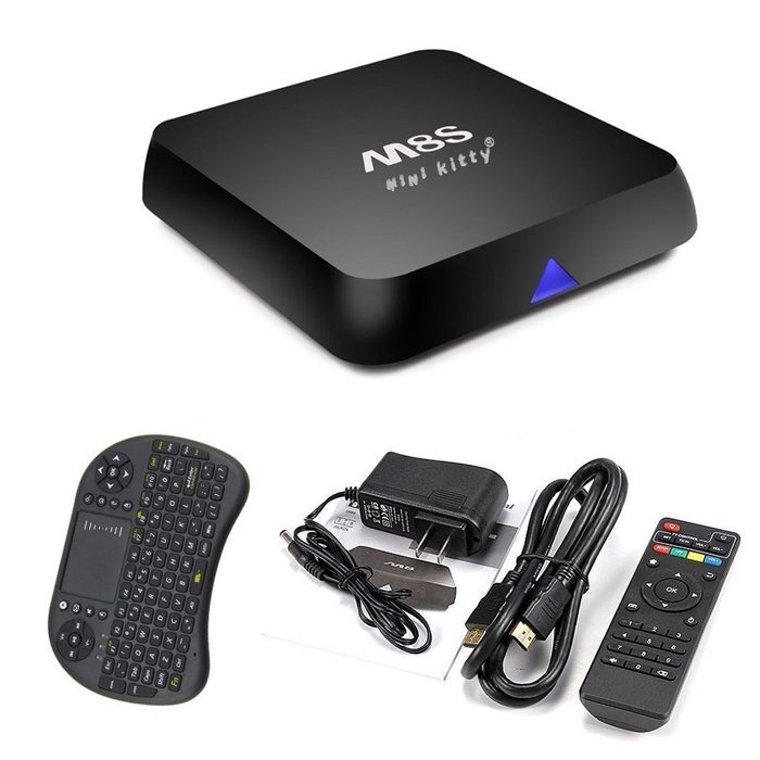(With Wireless Keyboard!) Mini Kitty-M8S TV box kodi 2GB Ram 8GB Rom 4K 3D--Fully Loaded Unclocked Android 4.4... N6