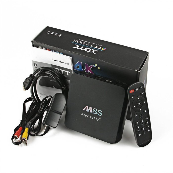 (With Wireless Keyboard!) Mini Kitty-M8S TV box kodi 2GB Ram 8GB Rom 4K 3D--Fully Loaded Unclocked Android 4.4... N10