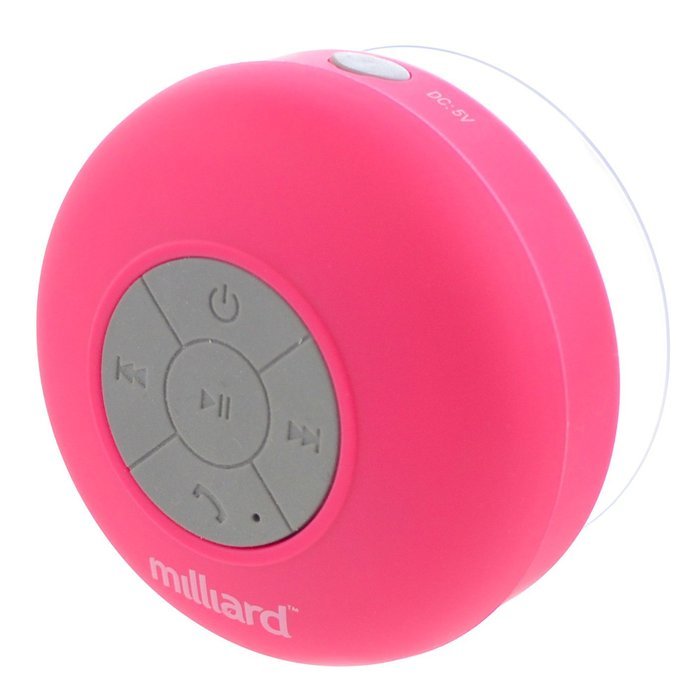Milliard Bluetooth Shower Speaker for Music and Speaker Phone at the Pool, Spa or Boating; Portable, Water Resistant... N8