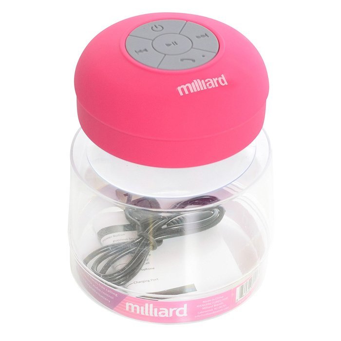 Milliard Bluetooth Shower Speaker for Music and Speaker Phone at the Pool, Spa or Boating; Portable, Water Resistant... N9