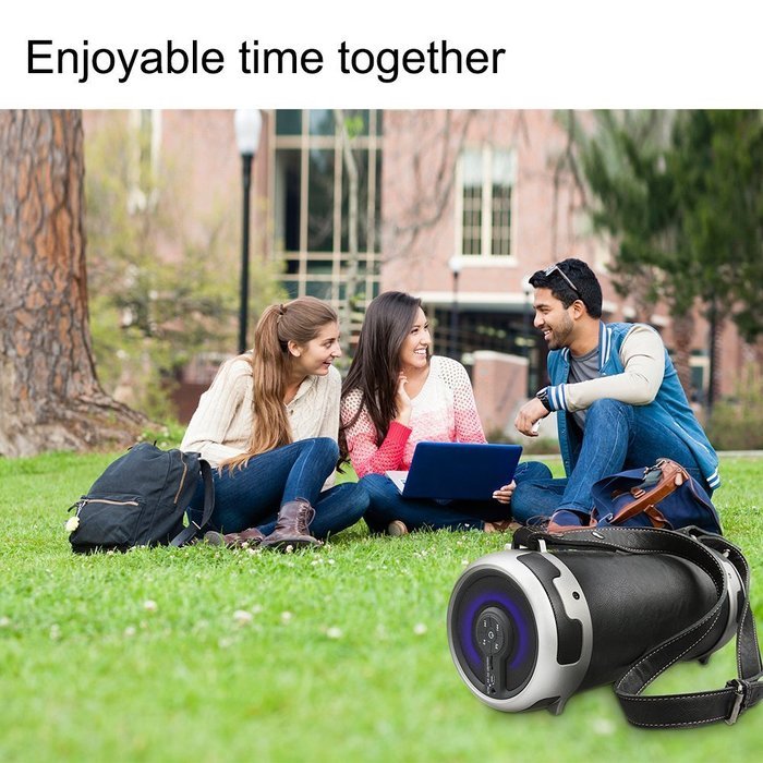 Perbeat Bluetooth Speaker for iPhone/iPod/Android 2.1 Hi-Fi 4" Sub, Portable Indoor Outdoor with Great Sound.... N5