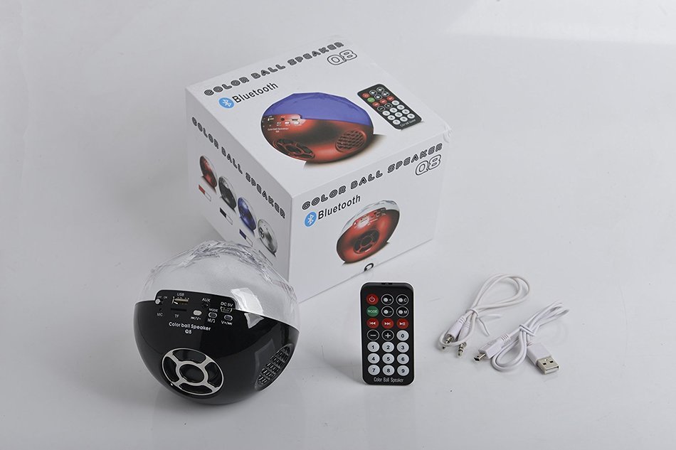 Ball Bluetooth Speakers,IHOVEN Wireless Portable Outdoor Color Changing LED Light Show Waterproof Stereo Rechargeable... N5
