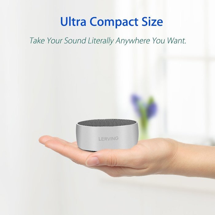 Bluetooth Speaker, LERVING Portable Bluetooth Wireless Speaker, Enhanced Bass, Ultra Compact Size, Built-in Microphone... N3