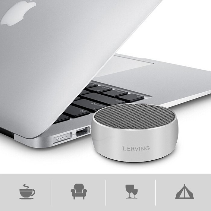 Bluetooth Speaker, LERVING Portable Bluetooth Wireless Speaker, Enhanced Bass, Ultra Compact Size, Built-in Microphone... N6