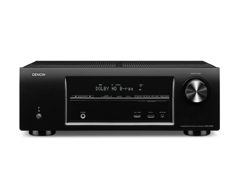 Denon AVR-E300 5.1 Channel 3D Pass Through and Networking Home Theater AV Receiver with AirPlay (Discontinued... N2