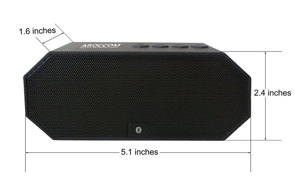 AROCCOM Bluetooth Speakers, Portable Wireless Stereo Speaker with LED Lights for iPhone 6s,6s Plus,5s and More N2