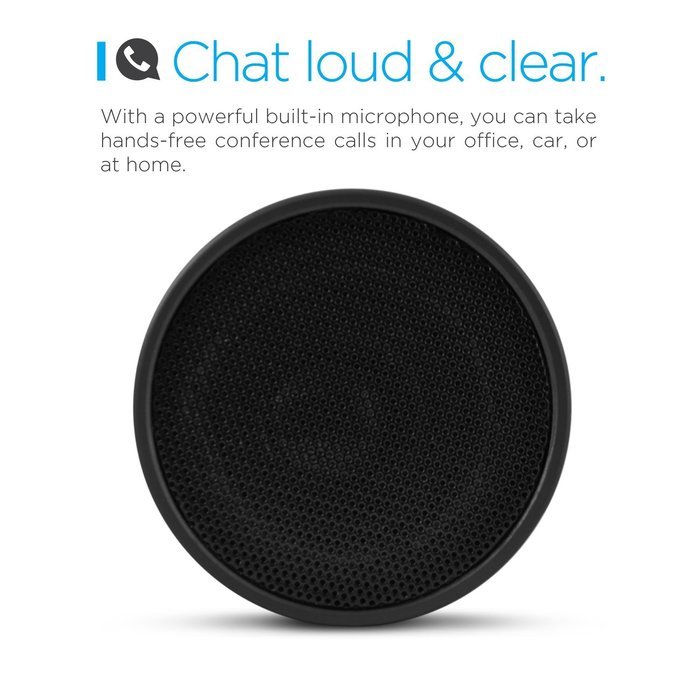 Ematic Bluetooth Wireless Speaker & Speakerphone for iPhone, iPad, iPod, Android devices, & Laptops, Black N3