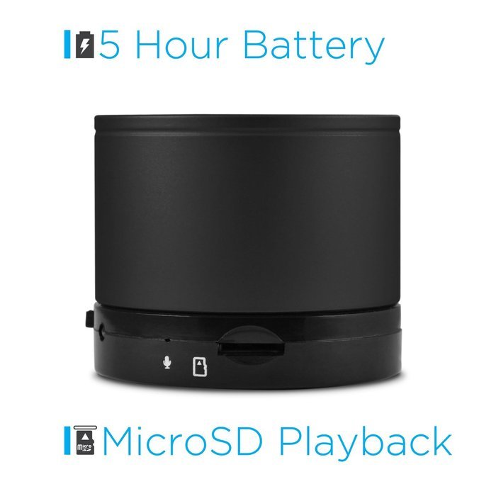 Ematic Bluetooth Wireless Speaker & Speakerphone for iPhone, iPad, iPod, Android devices, & Laptops, Black N5