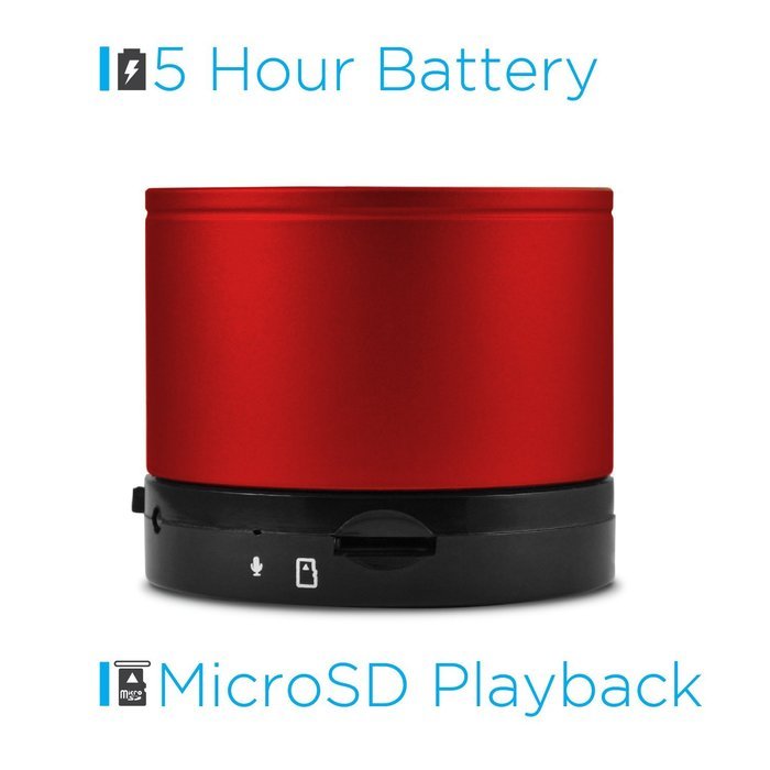 Ematic Bluetooth Wireless Speaker & Speakerphone for iPhone, iPad, iPod, Android devices, & Laptops, Black N10