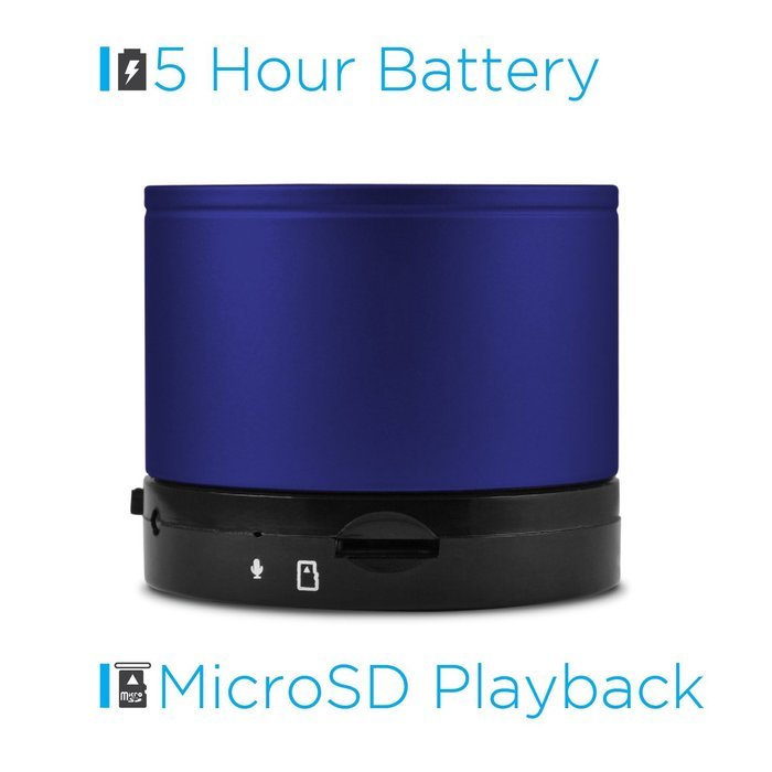 Ematic Bluetooth Wireless Speaker & Speakerphone for iPhone, iPad, iPod, Android devices, & Laptops, Black N15