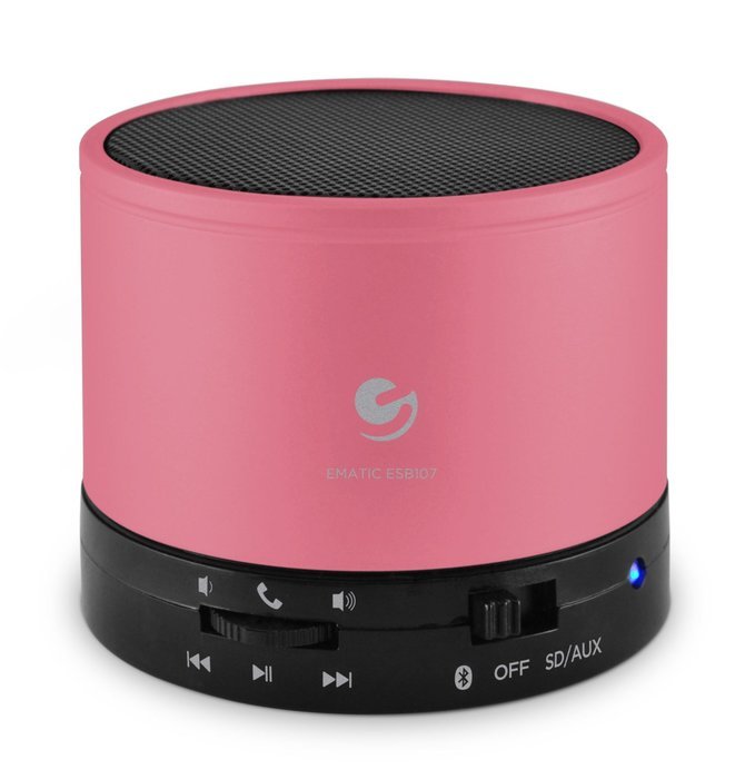 Ematic Bluetooth Wireless Speaker & Speakerphone for iPhone, iPad, iPod, Android devices, & Laptops, Black N16