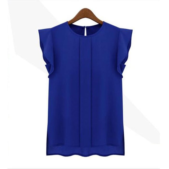AIMTOPPY Fashion Womens Loose Casual Chiffon Short Sleeve Blouse Shirt Tops (M, Green) N9