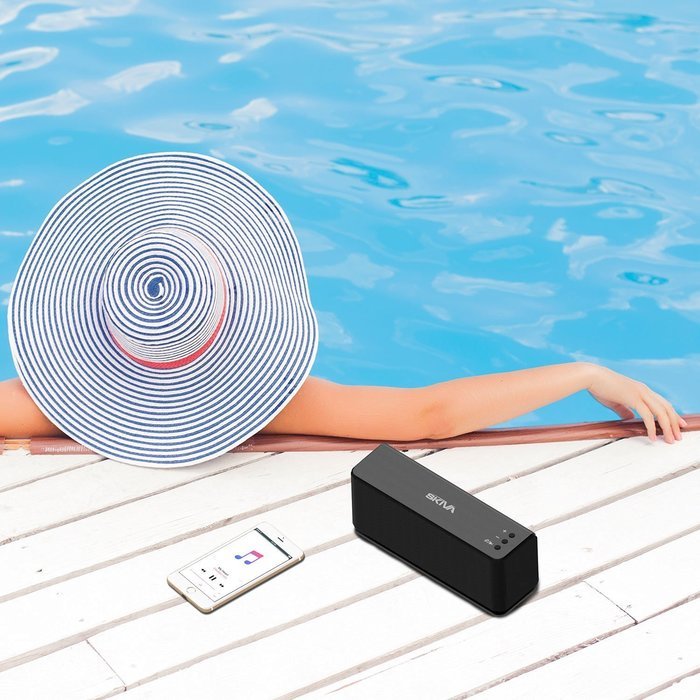 Bluetooth Speaker - Skiva BigBass 20 Watt Ultra-Loud Ultra-Portable with 6 Hours Playtime (Aluminum-Alloy, Strong... N8