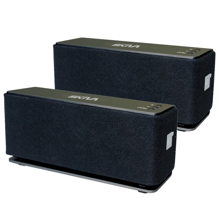 Bluetooth Speaker - Skiva BigBass 20 Watt Ultra-Loud Ultra-Portable with 6 Hours Playtime (Aluminum-Alloy, Strong... N10