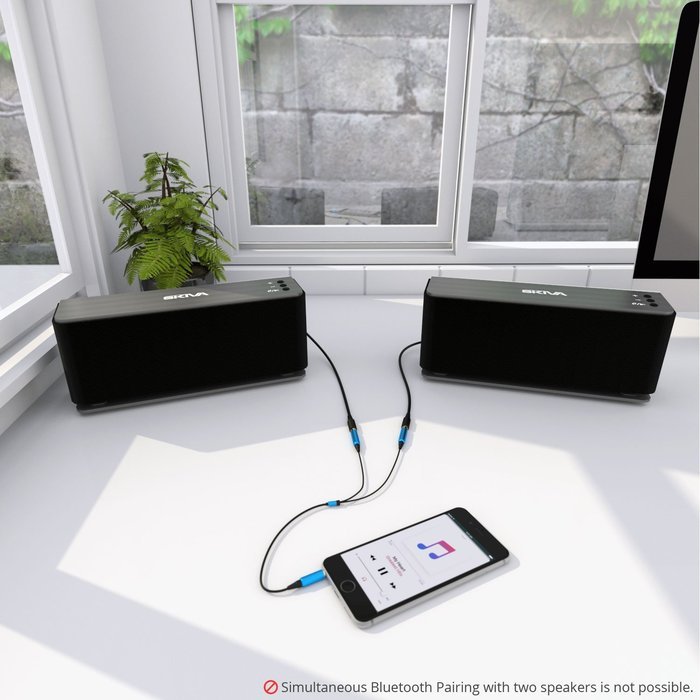 Bluetooth Speaker - Skiva BigBass 20 Watt Ultra-Loud Ultra-Portable with 6 Hours Playtime (Aluminum-Alloy, Strong... N11