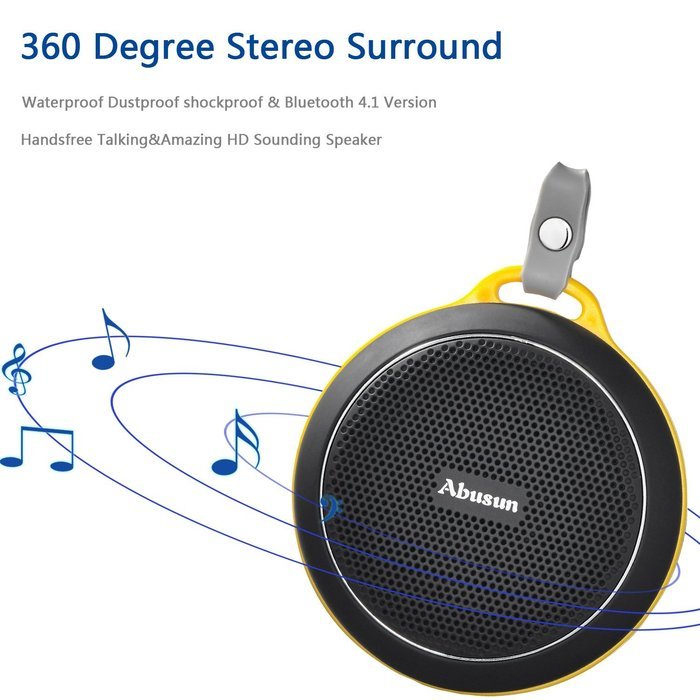 Abusun Wireless V4.1 Bluetooth Speakers HD Powerful Surround Sound Waterproof Shockproof Ultra Portable Sport... N2