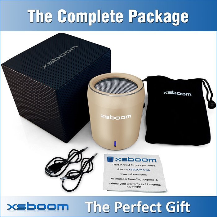 XSBOOM Mini Bluetooth Speaker for Apple iPad iPhone iPod MP3 | Best Small Portable Wireless Speakers with Android... N11