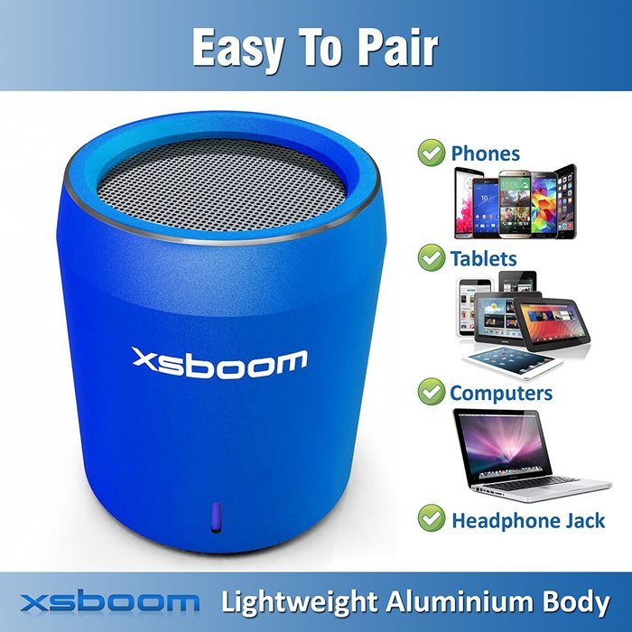 XSBOOM Mini Bluetooth Speaker for Apple iPad iPhone iPod MP3 | Best Small Portable Wireless Speakers with Android... N18