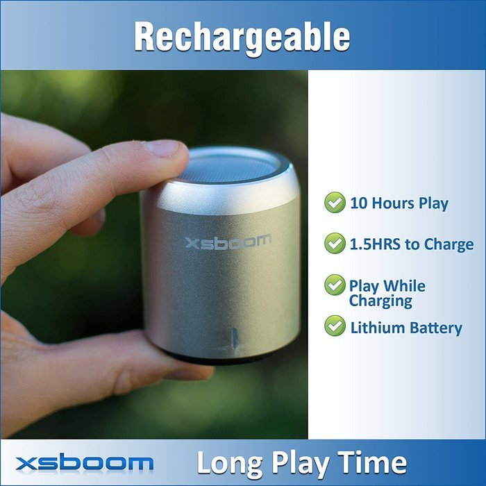 XSBOOM Mini Bluetooth Speaker for Apple iPad iPhone iPod MP3 | Best Small Portable Wireless Speakers with Android... N31