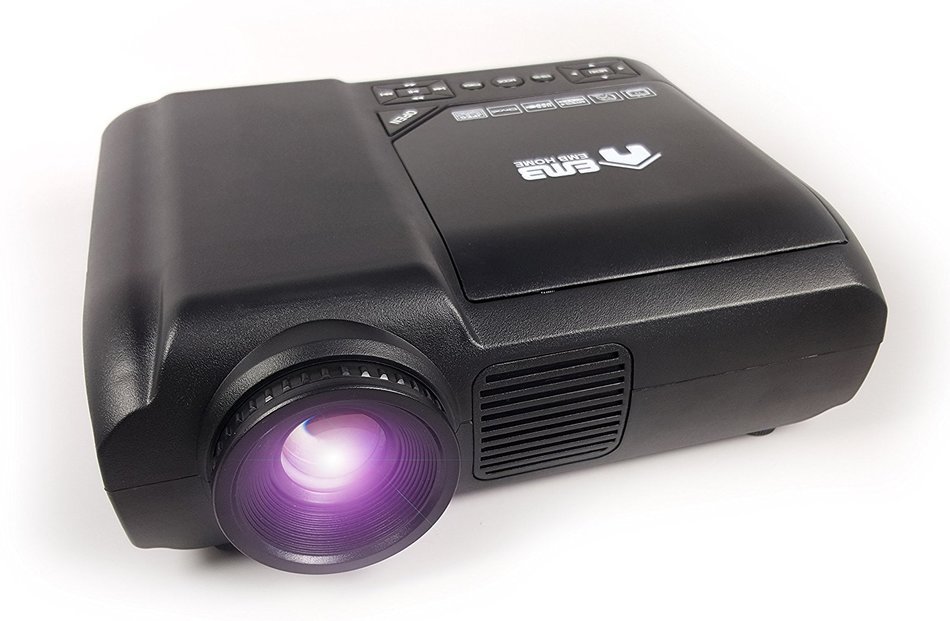 EMB Home - EBP200 - Portable HDMI DVD LED Projector 60 ANSI Lumens w/ USB and SD Card for Home Cinema Theater...