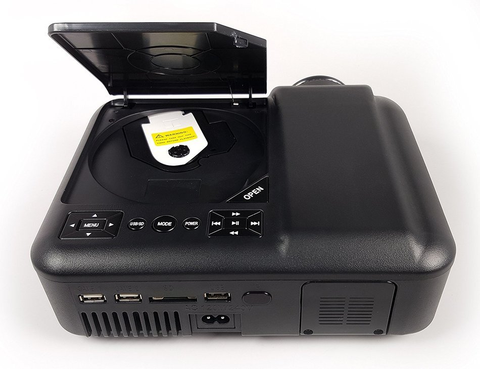 EMB Home - EBP200 - Portable HDMI DVD LED Projector 60 ANSI Lumens w/ USB and SD Card for Home Cinema Theater... N7