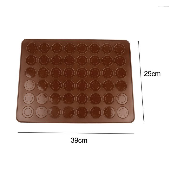 Ckeyin Silicone 48-Capacity Circle Macaron Baking Mat Sheet Baking Mold N7