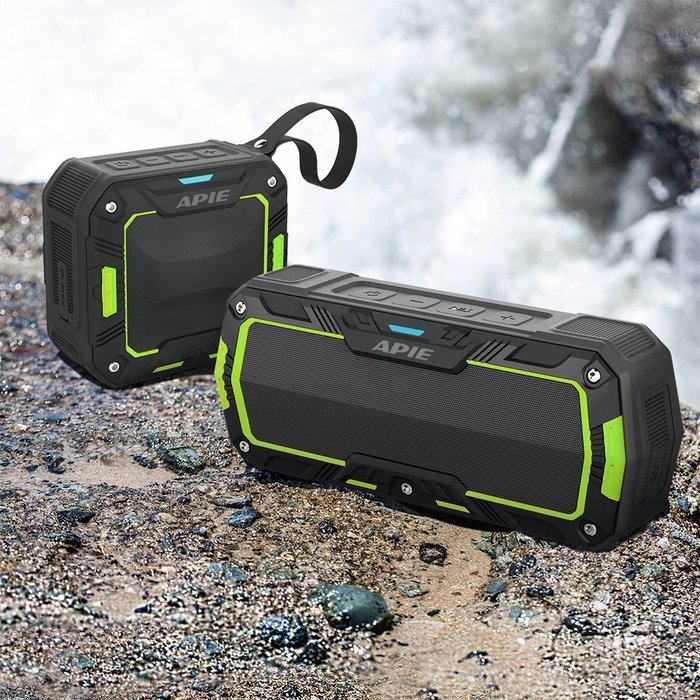 APIE Portable Bluetooth Speakers Outdoor Wireless Speakers (Dual 10W Drivers, IP65 Waterproof / Dustproof, Enhanced... N8
