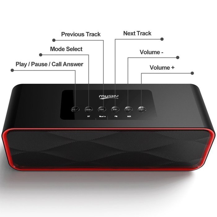 Portable Wireless Bluetooth Speaker FM Radio MP3 Player,10 Play Hour 2200mAh Battery, Hands-Free Calling Built-In... N5